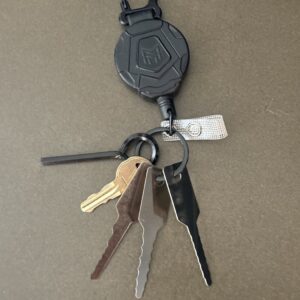 N6 Access Ring with retractable clip, three jiggler keys, dogging key, and DKS key
